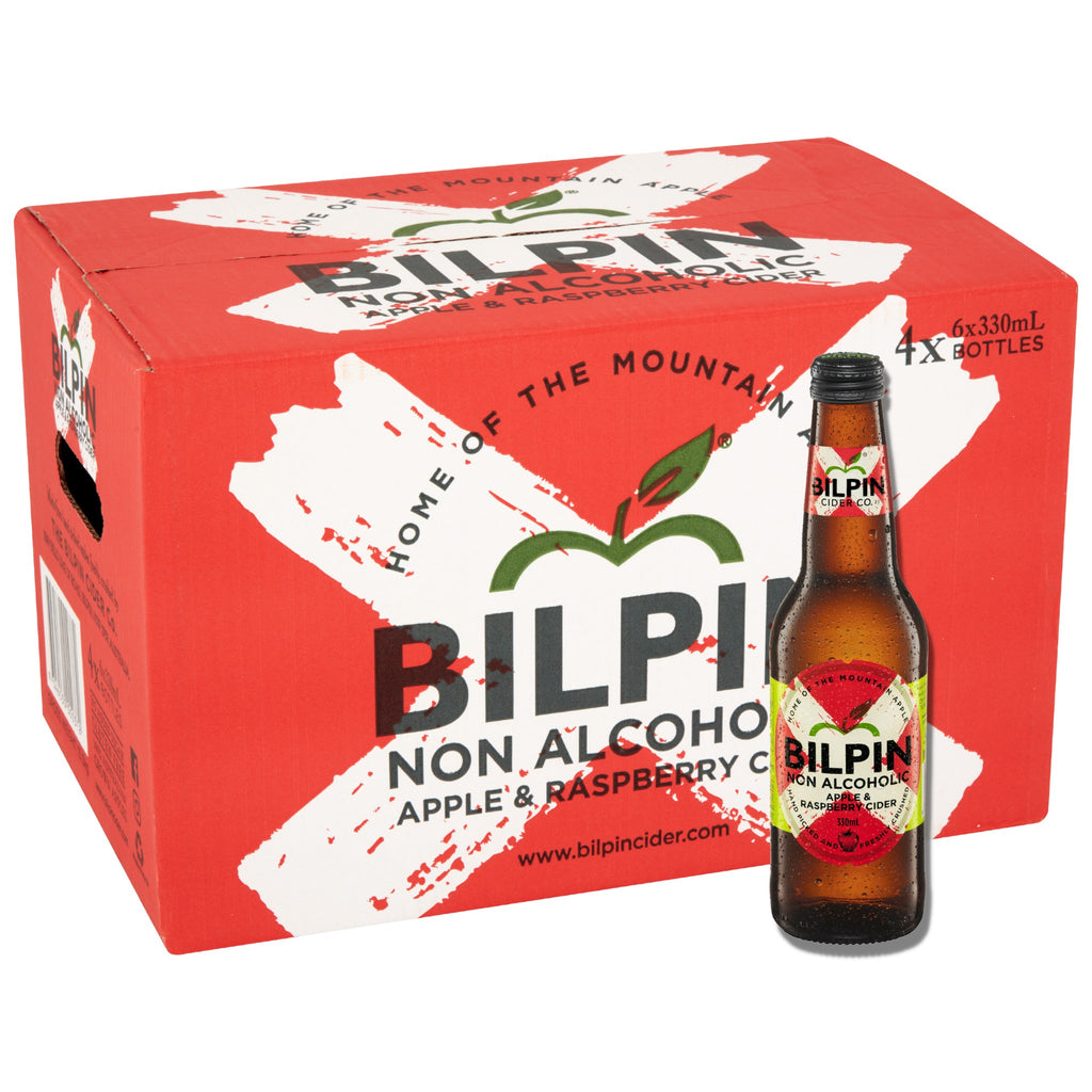 Bilpin Non Alcoholic Apple Raspberry Cider Case Bilpin Cider